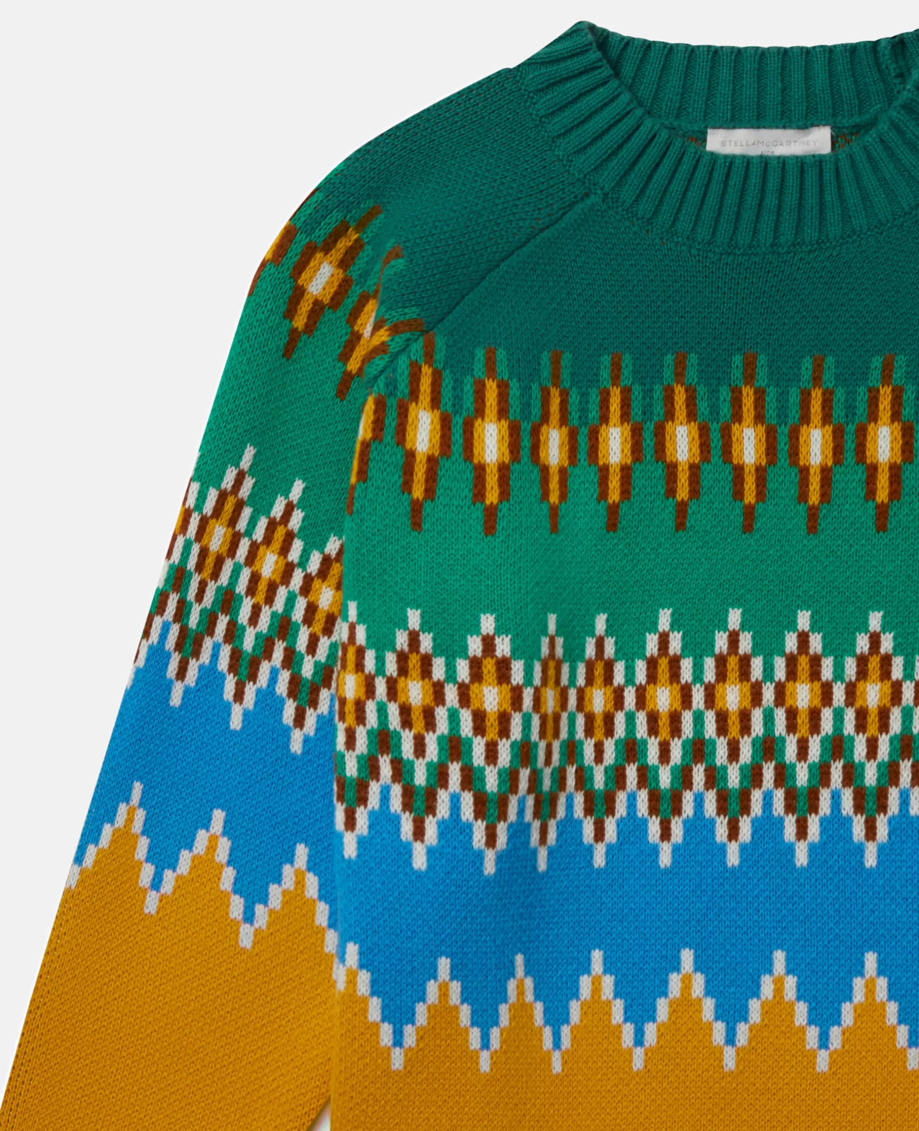 Stella McCartney Zig-Zag Fair Isle Knit Jumper Cheap