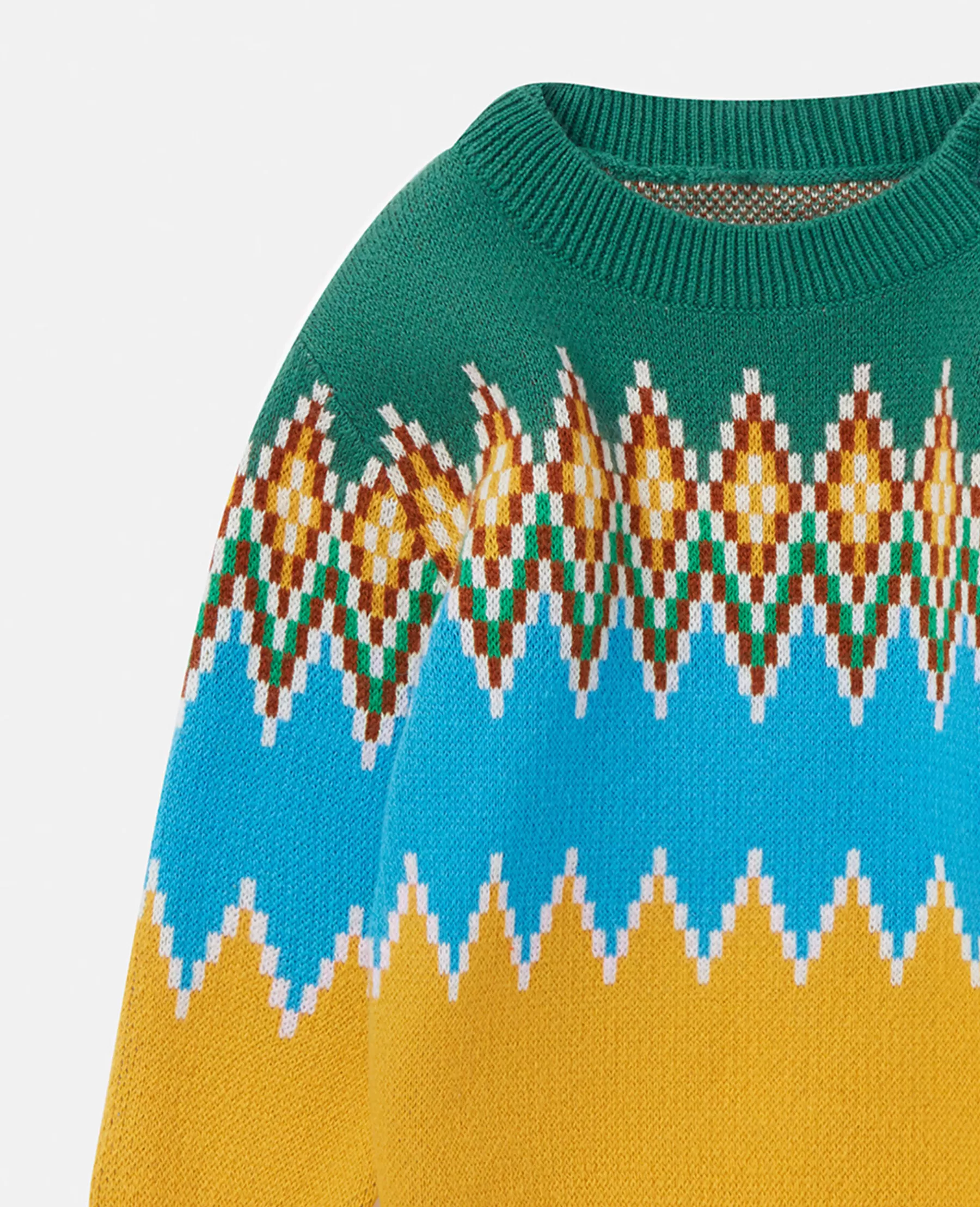 Stella McCartney Zig-Zag Fair Isle Knit Jumper Outlet