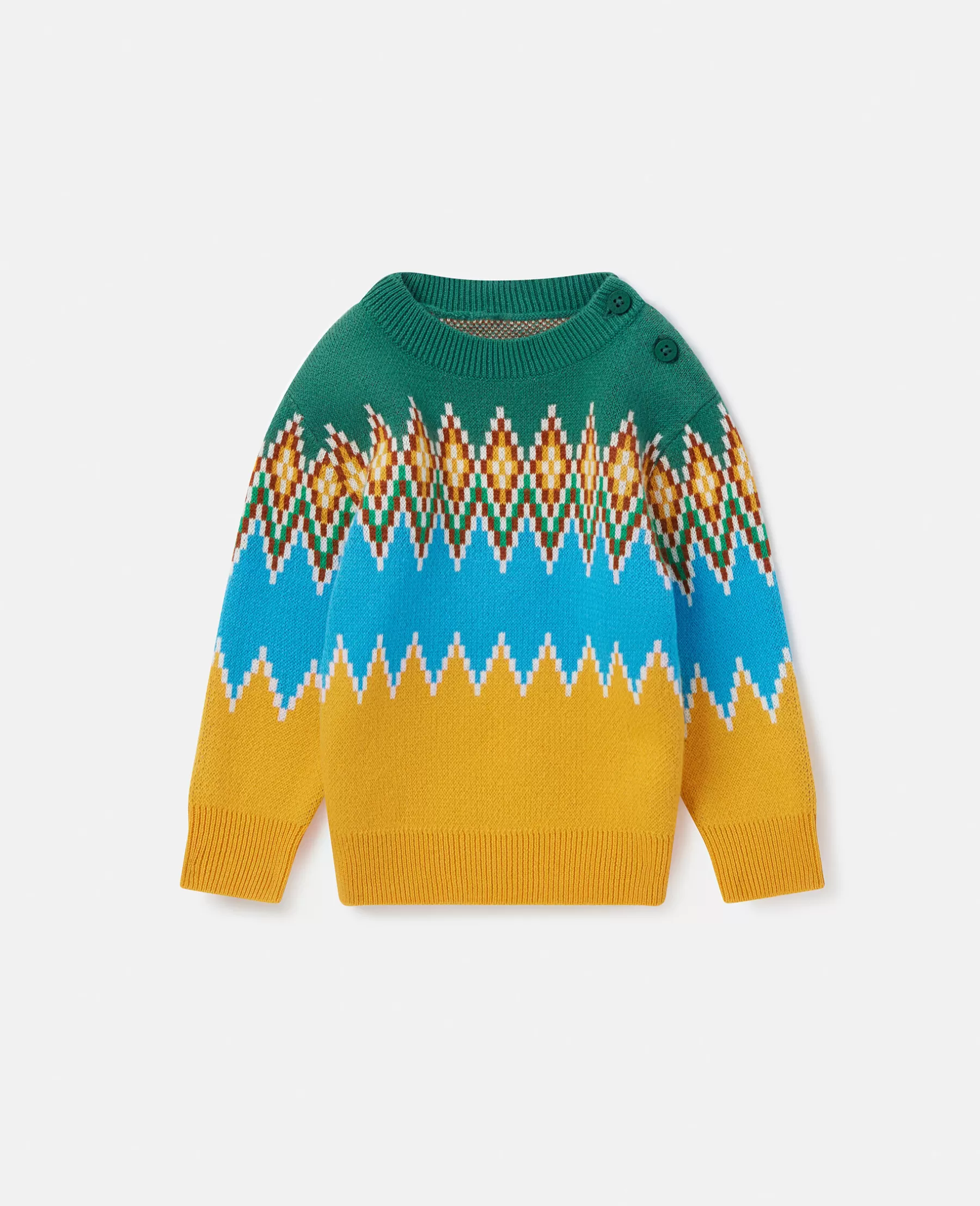 Stella McCartney Zig-Zag Fair Isle Knit Jumper Outlet